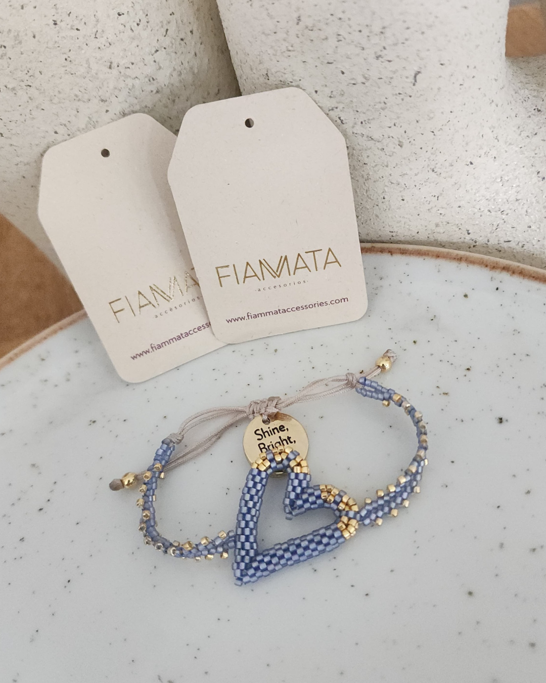PULSERA EN MIYUKI CORAZÓN 3D
