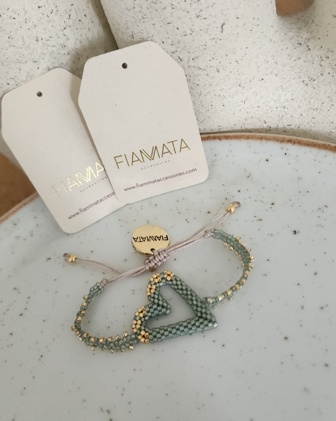 PULSERA EN MIYUKI CORAZÓN 3D