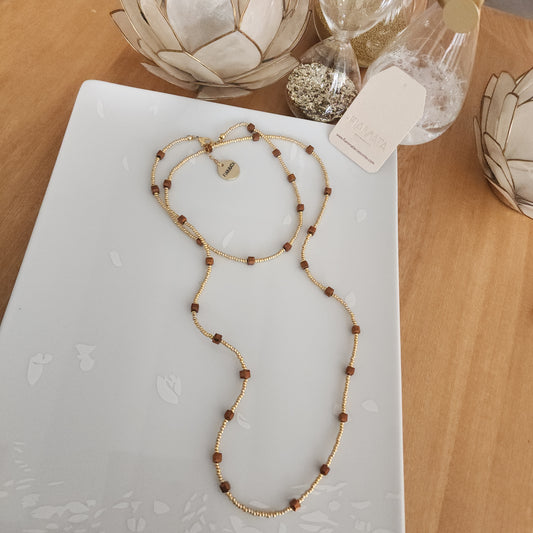 COLLAR DOBLE CUBOS ROCALLA
