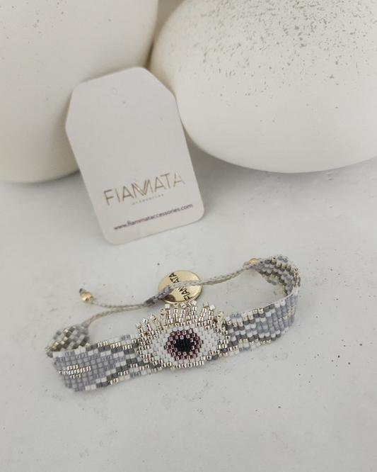 Pulsera Miyuki Ojos Pestañas Relieve