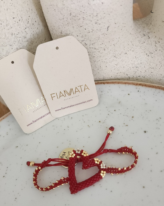 PULSERA EN MIYUKI CORAZÓN 3D