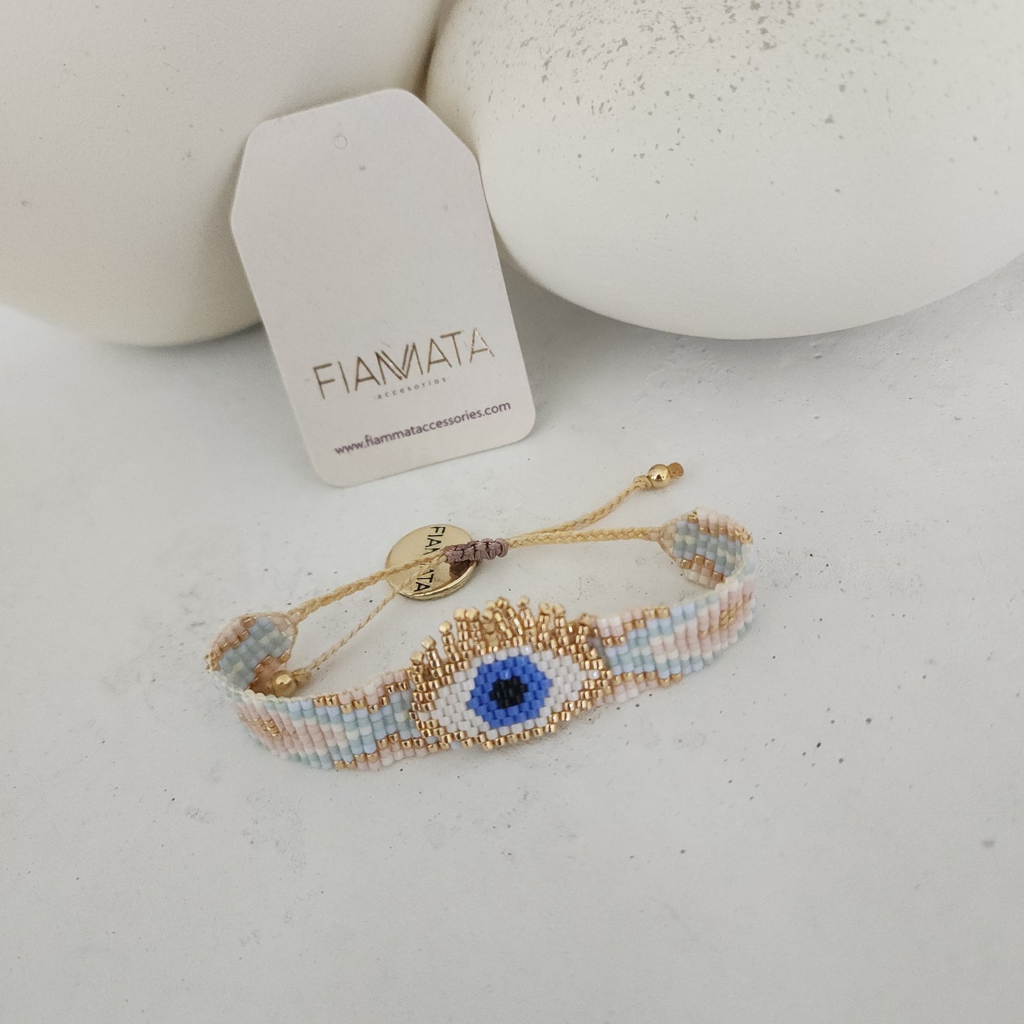 Pulsera Miyuki Ojos Pestañas Relieve