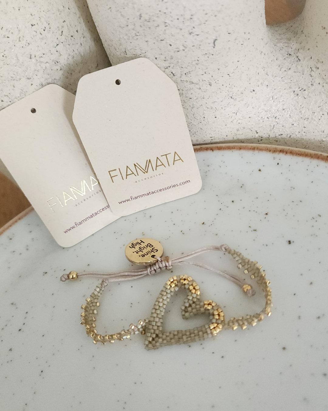 PULSERA EN MIYUKI CORAZÓN 3D