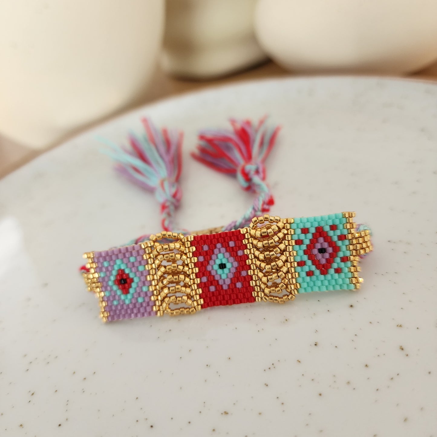 Pulsera Rombos Ojo Turco