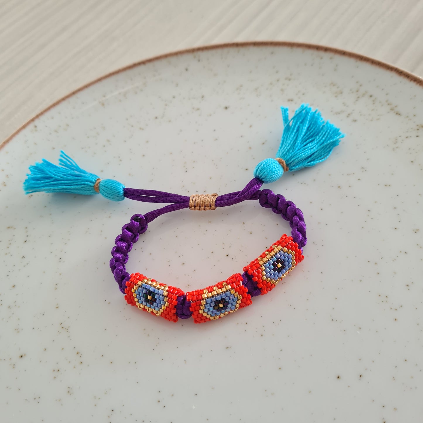 Pulsera Trenzada 3D Ojos